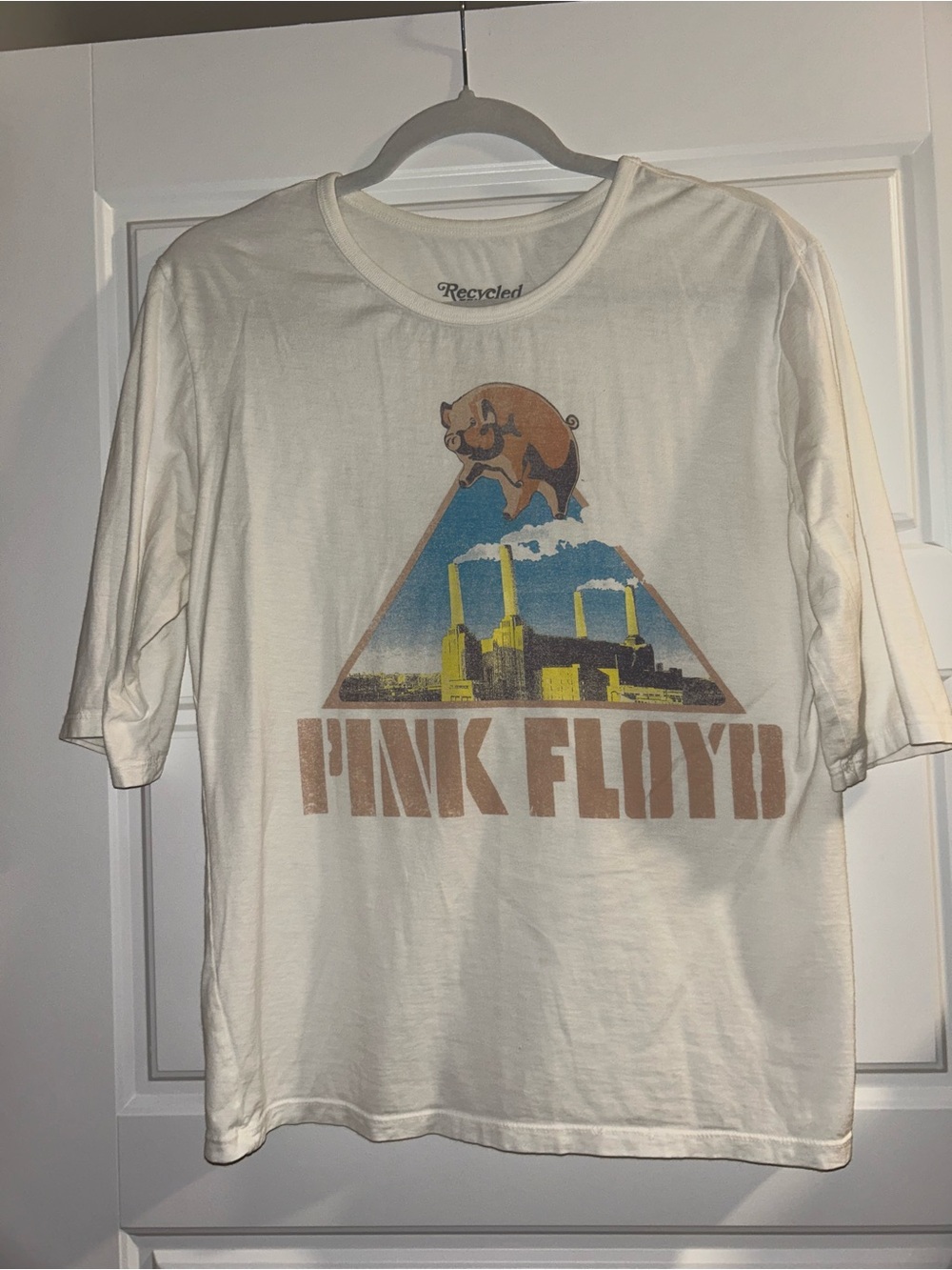 Recycled Karma White Pink Floyd Logo Tee